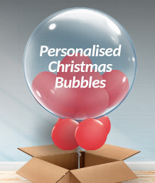 Personalised Christmas Bubble Balloon in a Box | Party Save Smile